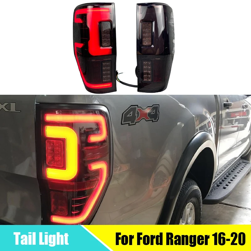 Enquêter Arrière LED pour Ford Ranger Raptor 2016-2020, Phare Antibrouillard, Feux de Jour, DRL Tuning, Accessoires de Voiture, Assemblage de Feux Arrière