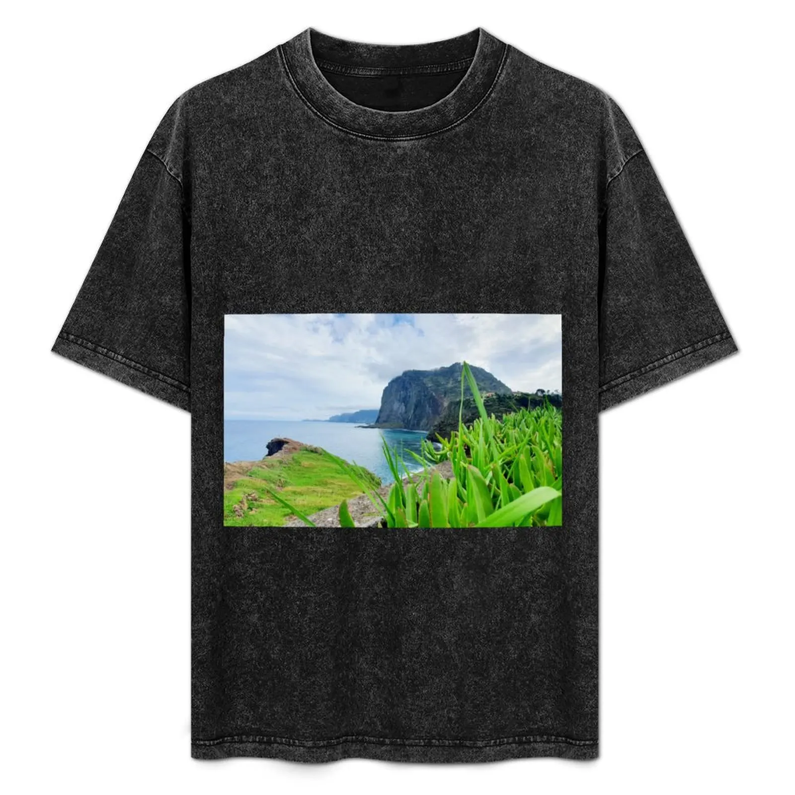 

Madeira coastline T-Shirt cotton t shirts man 100% man t shirt summer T-Shirt