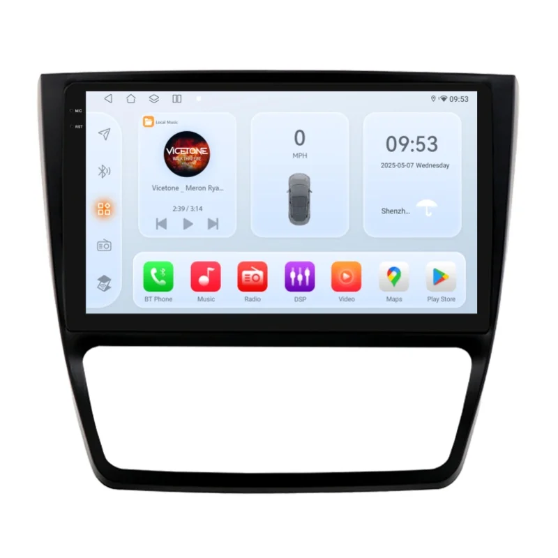OSSURET Schneller Versand 10,1 Zoll 2-Din-Headunit Android 15 Autoradio für SKODA YETI 5L 2009-2014 mit Qualcomm Snapdragon 6115 Octa-Core GPS-Navigation Bluetooth SWC Wireless Carplay Android Auto