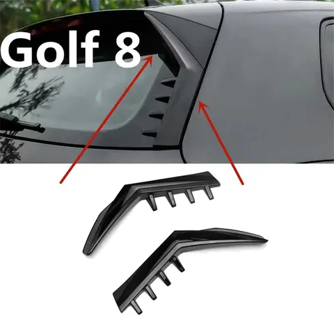 Highly Recommended.Car Rear Windows Side Spoiler for VW Golf 8 MK8 GTI GTD TSI TDI 20-23
