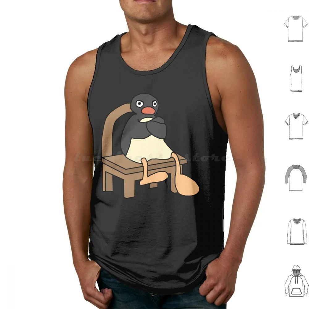 Angry Pingu Tank Tops Vest Sleeveless Penguin Pingu Angry Pingu In Pocket Cute Pingu Penguin Pocket Pingu Memes Pingu
