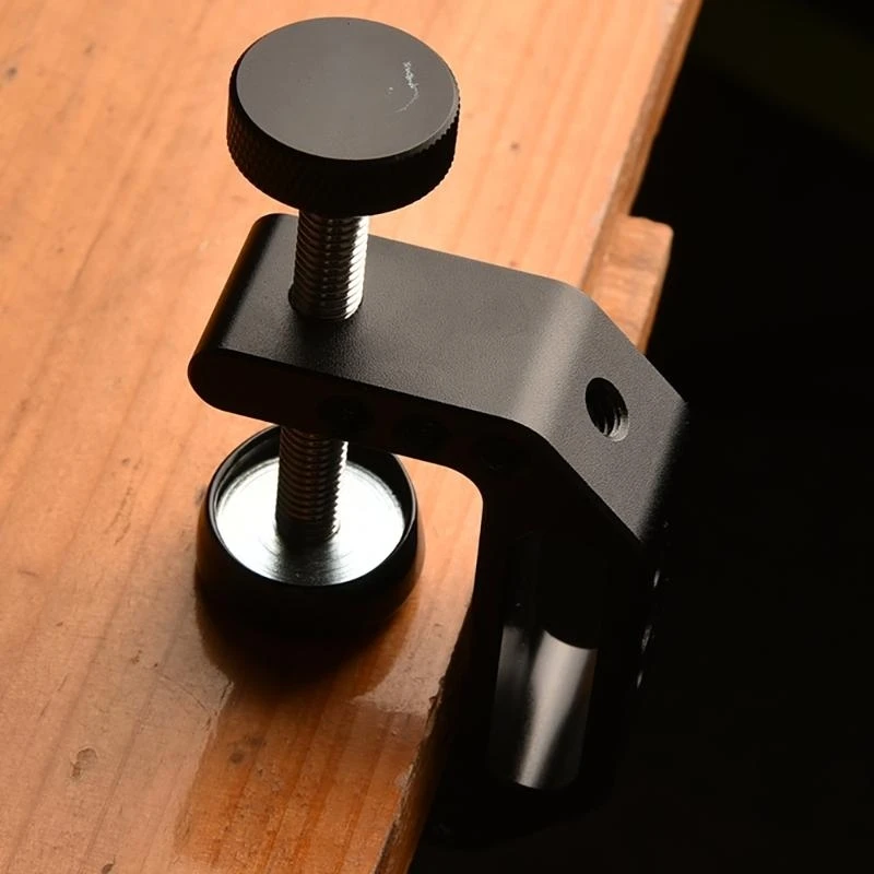 090F Photography C-Clamp Desktop Clip Mount Holder Stand with 1/4" 3/8" Thread Hole