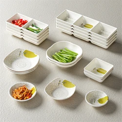 Chinese Style Melamine Sauce Dish Spice Vinegar Soy Oil Bowls Imitation Porcelain Plate Table Decoration Container for Hotel