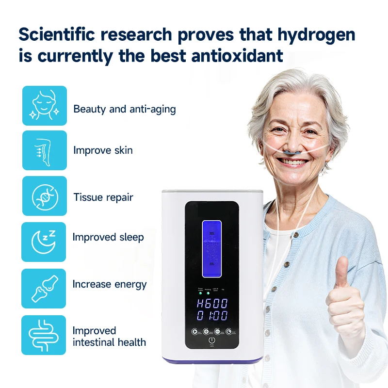 

300ml 600ml 900ml CE Certified Hydrogen Inhaler With 99.99 Purity Portable Hydrogen Breathing Device With 1 Year Core Components