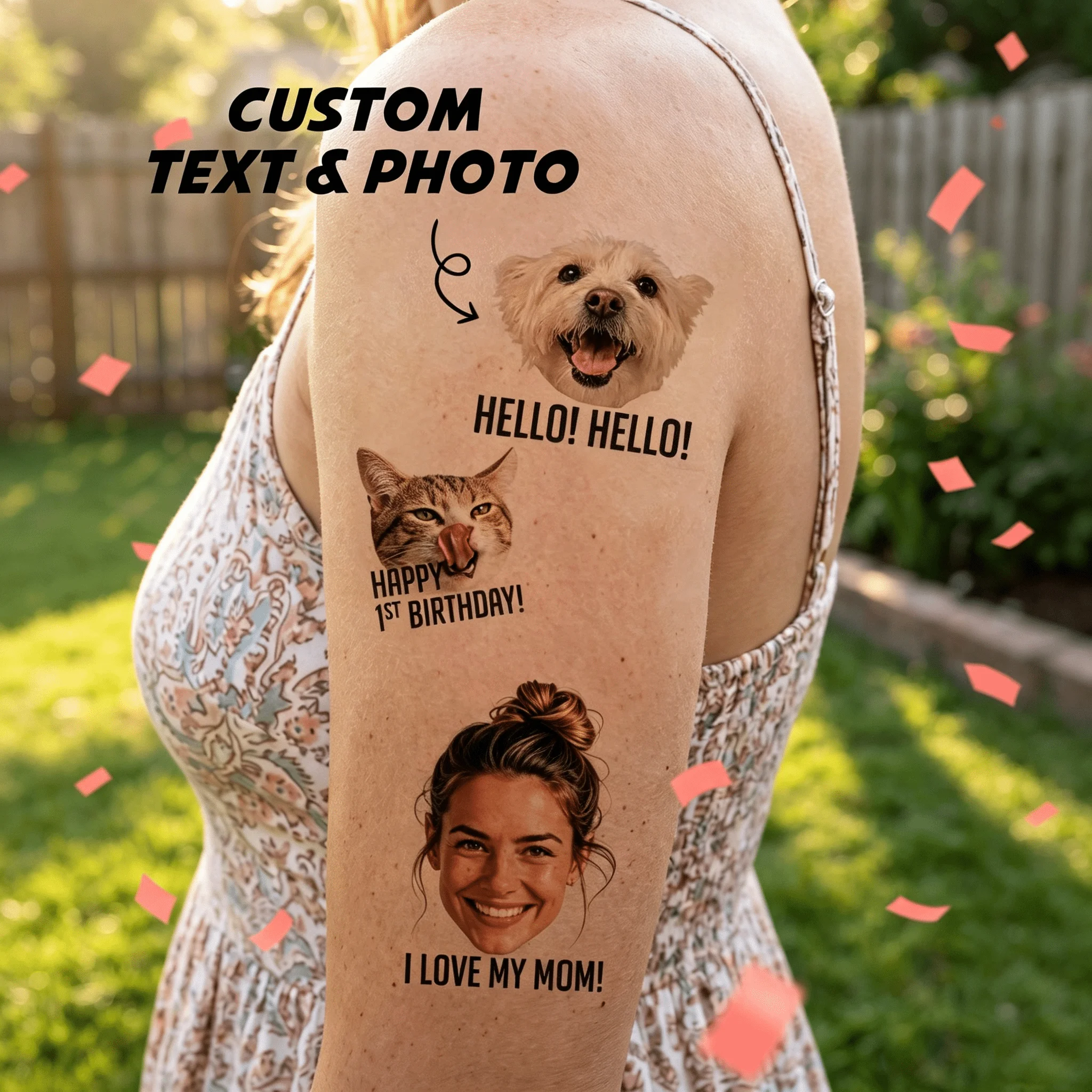 10/30/60/90/120 unidades. Tatuajes temporales personalizados, ideales para fiestas de cumpleaños, bodas, decoración para la novia y el novio, con texto personalizado, para uso diario.