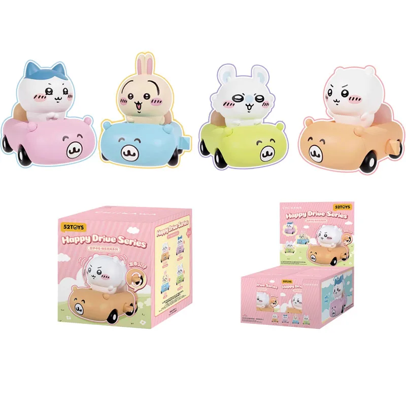 

Original Chiikawa Happy Ride Series Blind Box Figure Anime Kawaii Clockwork Movable Blind Box Toys Puppet Toy Kid Birthday Gifts