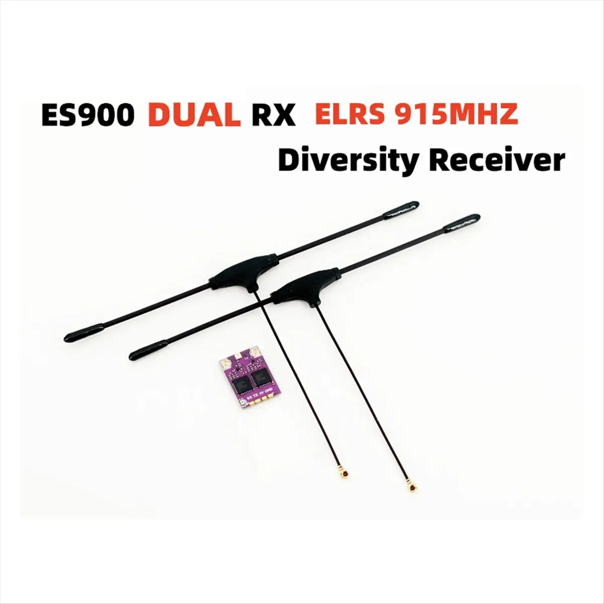 For ES900 DUAL RX ELRS Diversity Receiver 915MHz Built-in TCXO for Airplane FPV Long Range Drones DIY Parts [IANC-]
