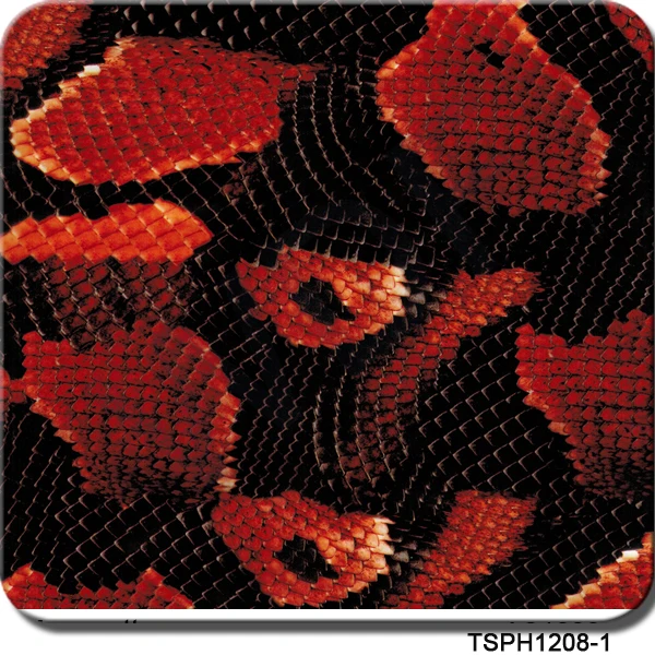 

TSAUTOP CSH1208-1 0.5MX10M Red Snake Skin Liquid Image Hydrographic Films Water Transfer Film Dipping Film