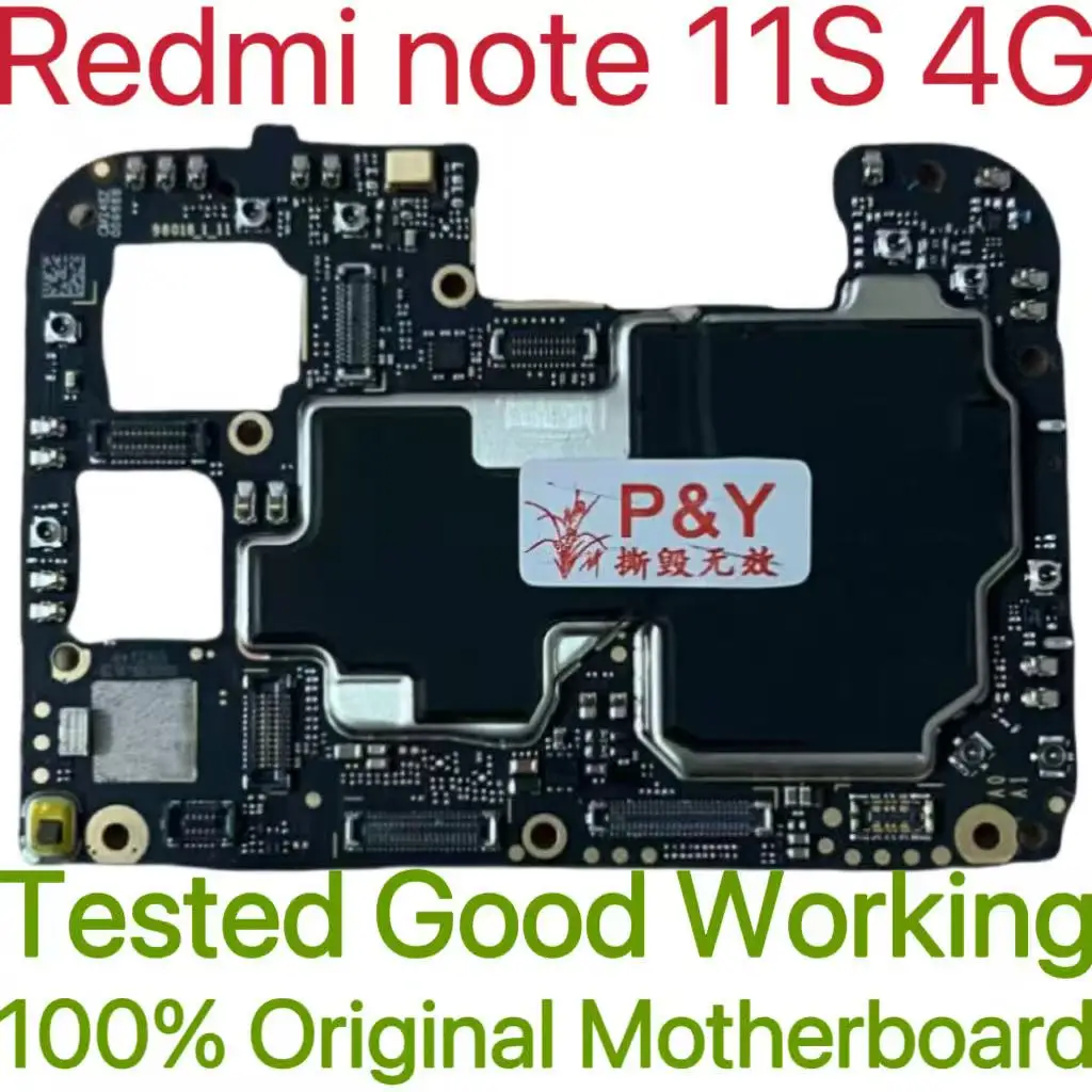 Global Version Original Unlocked Motherboard for Redmi note 11S 4G Tested Circuit Plate Main Logic Board for Redmi note 11S 4G