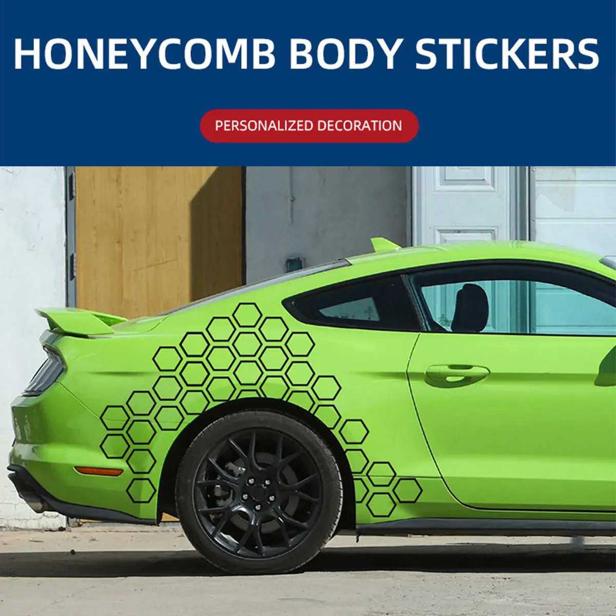 Car Stickers External stickers RGB Reflective stickers honeycomb style personality diy Car Stickers waterproof