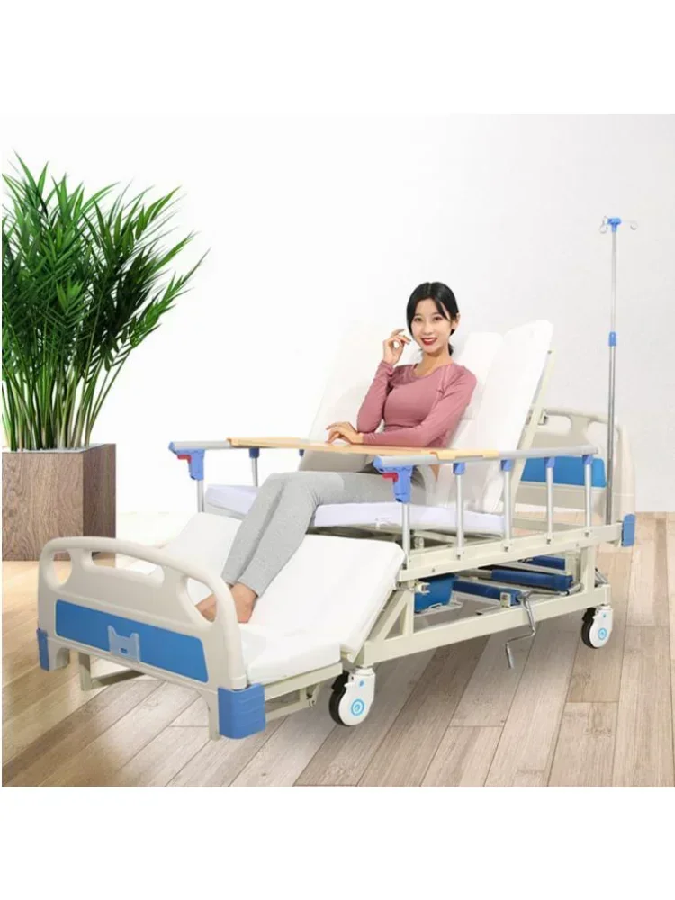 Elderly Medical Bed Full-Curved Double-Shake Multifunctional Hospital  Manual Lifting  Turning Home Therapeutic