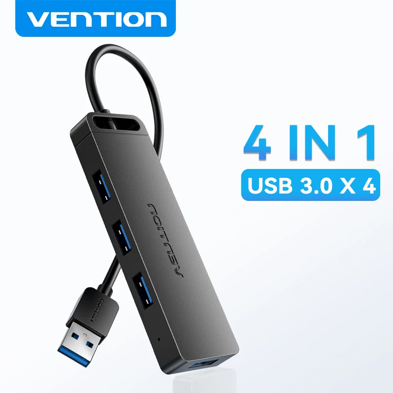 Vention USB 3.0 Hub 4 Ports 5Gbps High Speed USB Multi HUB Splitter Mouse Adapter SDD Hard Disk for MacBook Lenovo Dell Laptop