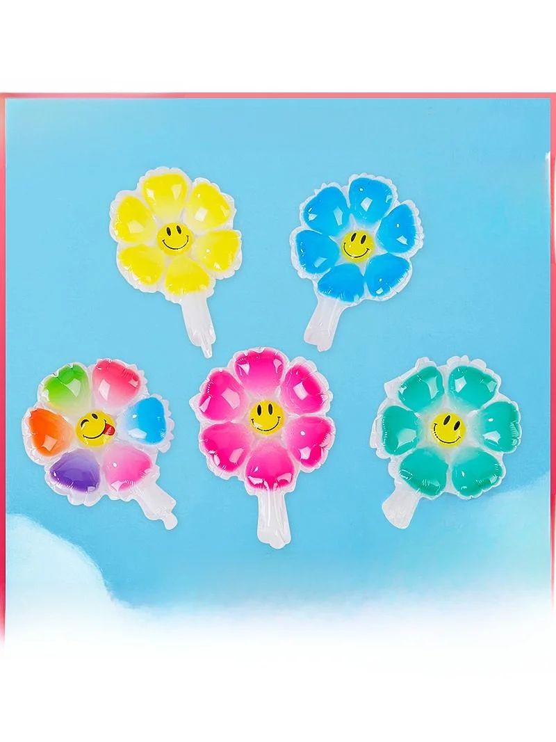 children's-day-suower-face-balloon-aluminum-foil-balloon-toy-daisy-flower-balloon-festival-celebration-supplies