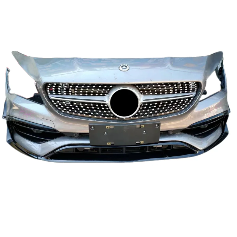 

100% fit complete car bumper for Mercedes Benz CLA W117 upgrade to 45 AMG Model with front/rear assembly Grille