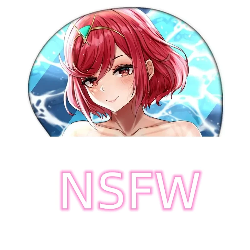 Xenoblade 2 Pyra Sexy Mouse Pad Gamer Cute Manga Wrist Rest 3D Oppai Silicone Gel Boob Mousepad