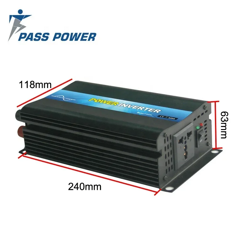 PassPower Inverter 600 Watt DC 12 Volt To 110 Volt Power Converter 600w DC To AC Car Inverter Electronics Devices Inverter