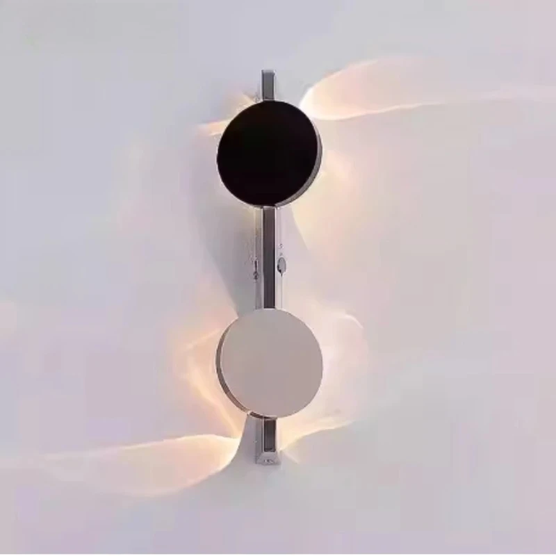 Minimalistische Bauhaus LED-Wandleuchten Stil Kreativer Wellenlichteffekt Kunstvolle Beleuchtung für Schlafzimmer Heimdekoration Kronleuchter
