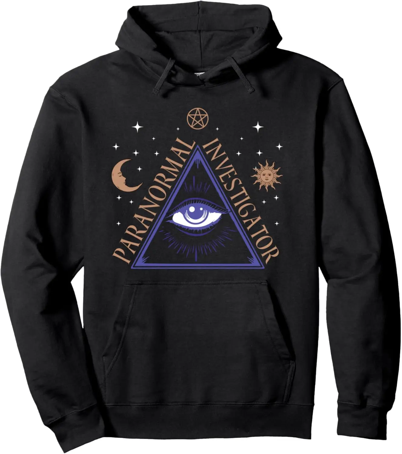 Paranormal Investigator Eye of Psychic Creepy Halloween Pullover Hoodie Unisex Autumn Streetwear Tops Funny Hoodie