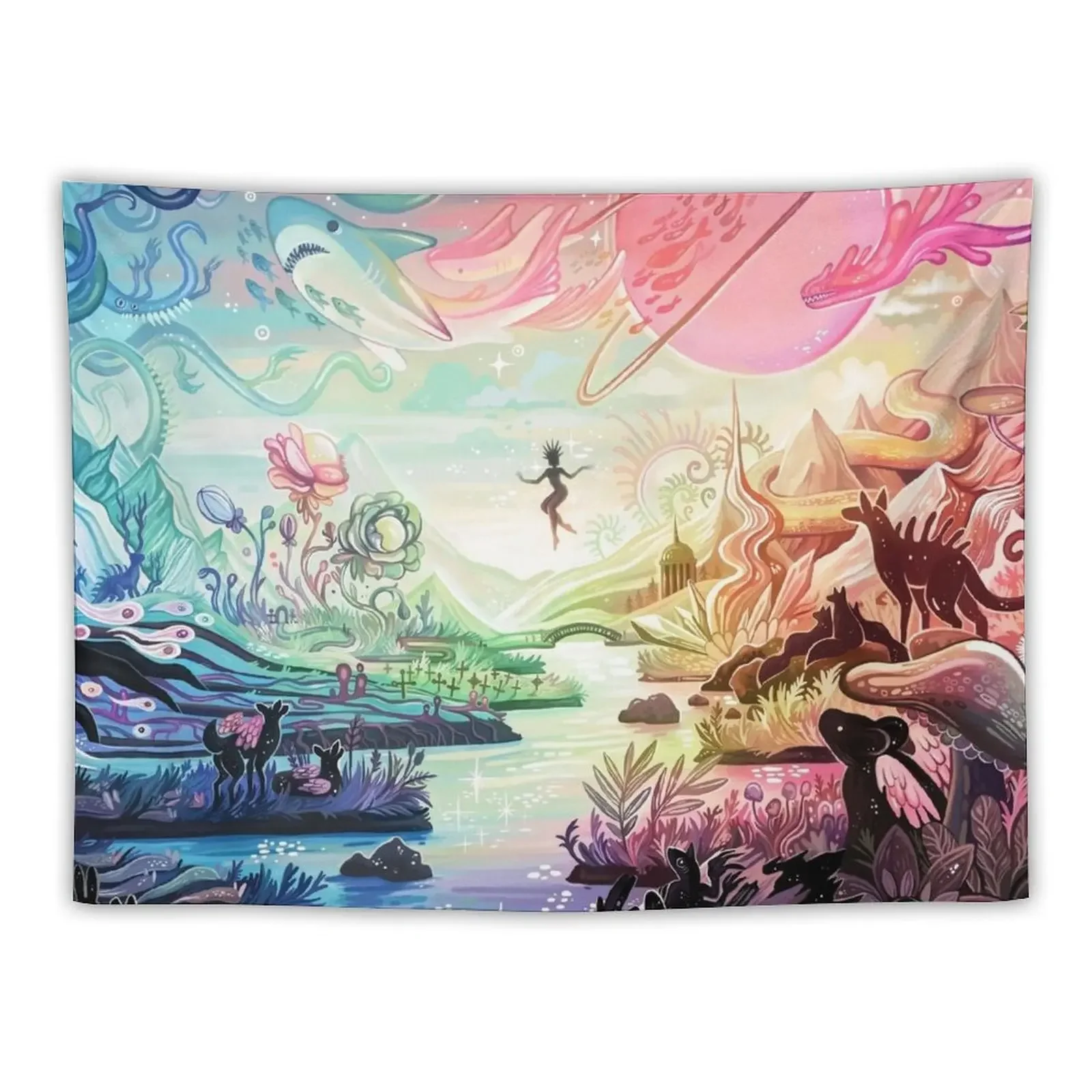 

Vivid Dreaming (Full/Center Version) Tapestry Decorative Wall Murals Funny Bed Room Decoration Room Decor Aesthetic Tapestry