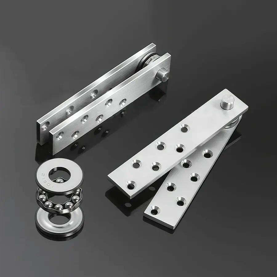 2Pairs Stainless Steel Heavy Door Pivot Hinges 360° Rotation Invisible Hidden Door Hinges Install Up and Down Loading 150KG/Pair