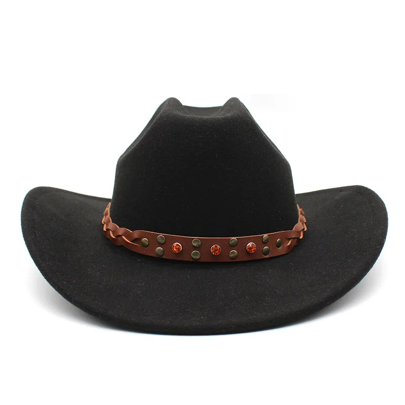 

Ladies Retro Black Top Hat Curling Fedora Hat Autumn And Winter British Woolen Felt Hat Men S Autumn And Winter Hat