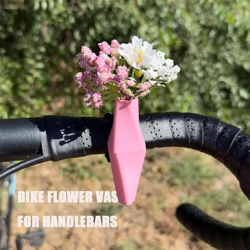 Motorcycle Handlebar Decorations Motorcycle Flower Vase For Handlebars Silicone Removable Vase Charm Mini Accessories Handlebar