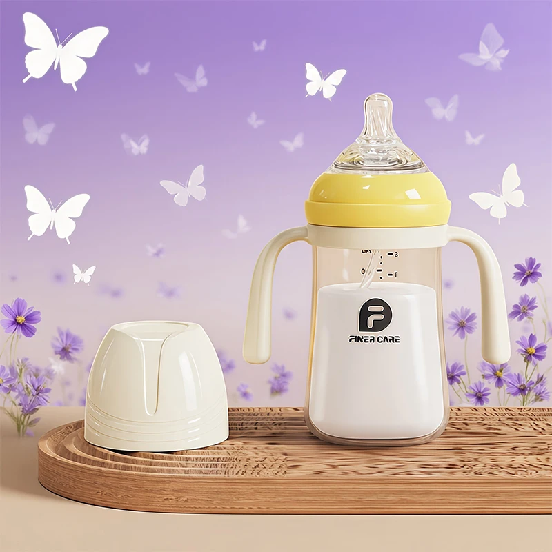 Детская бутылочка емкостью 240 мл, подходит для воды и смеси, с ручкой и крышкой, легко держать, бутылочка для кормления унисекс - идеальный подарок