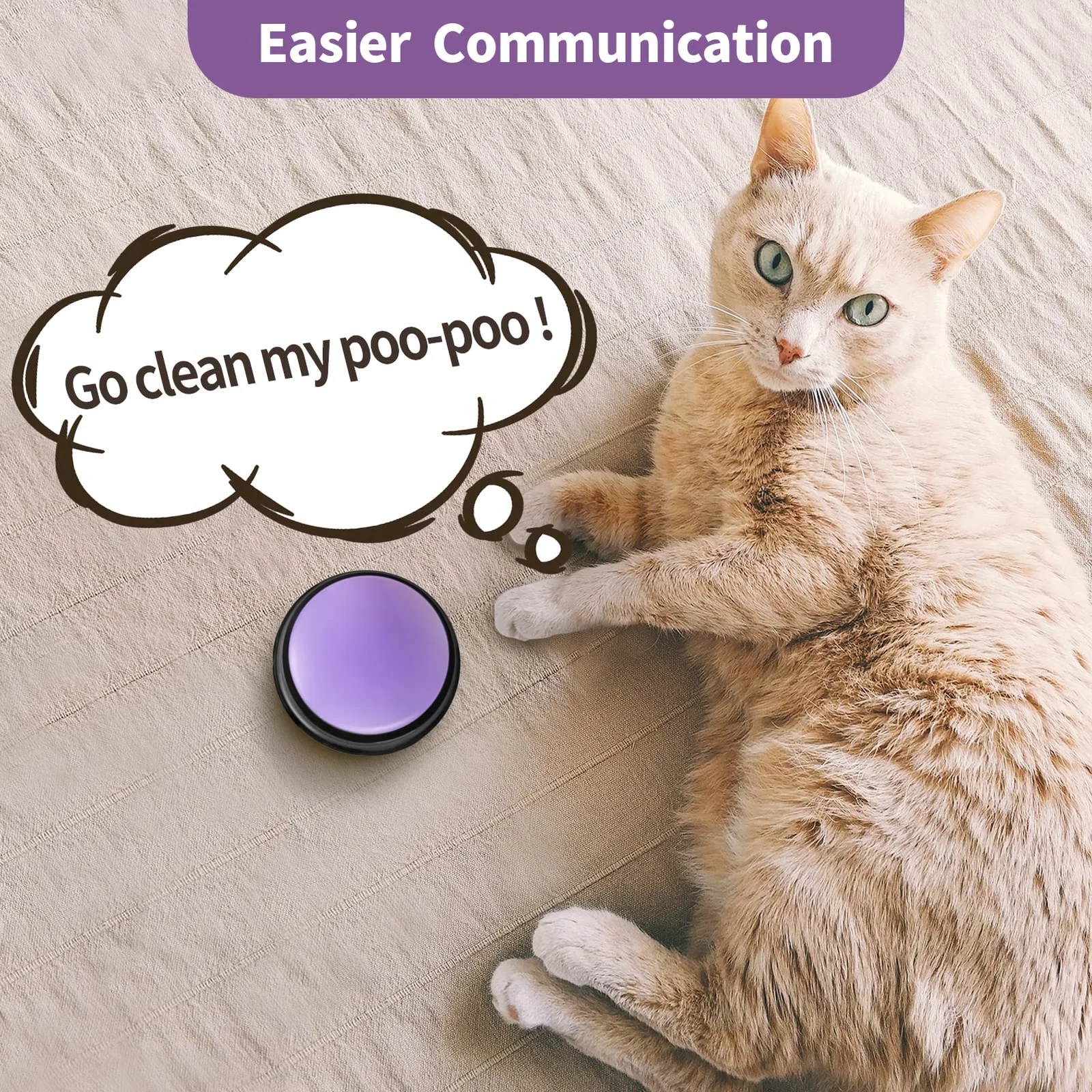 Recordable Pet Starter Talking Speaking Buttons Dog Training Communication Interactive Dog Toys Button Answering For Pet Kids