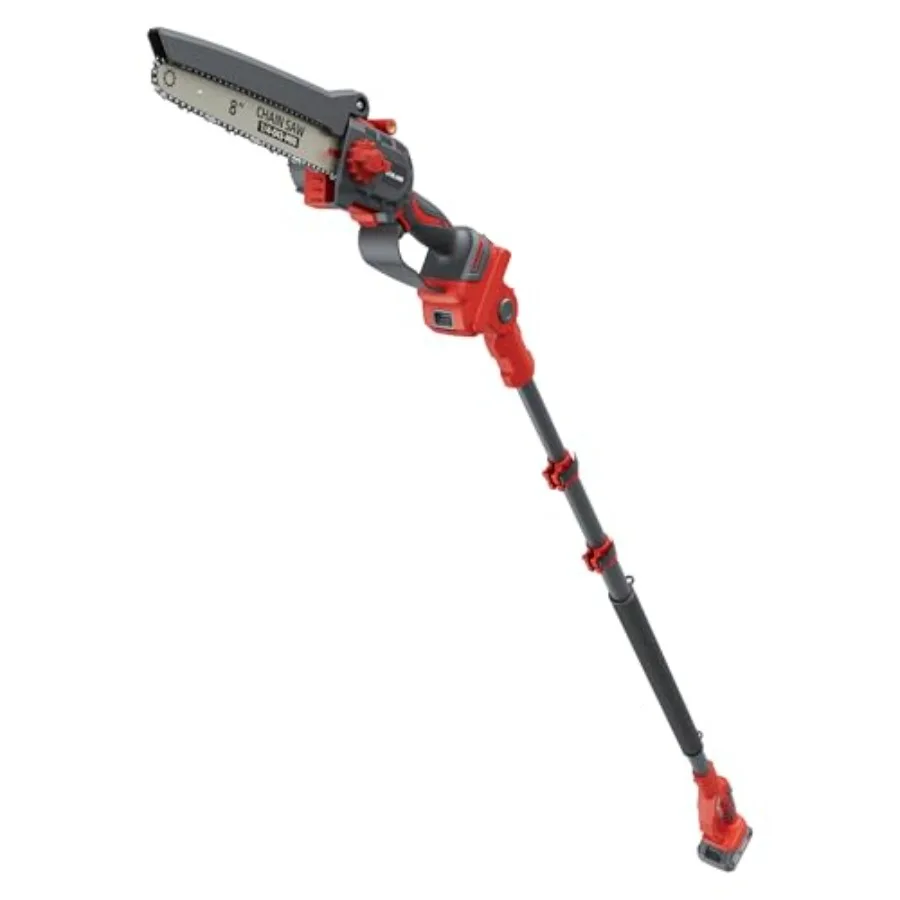 2IN1 무선 폴 톱 미니 체인톱 브러시리스 모터로 효율적인 나무 가지치기 및 목재 절단 8인치 전기톱