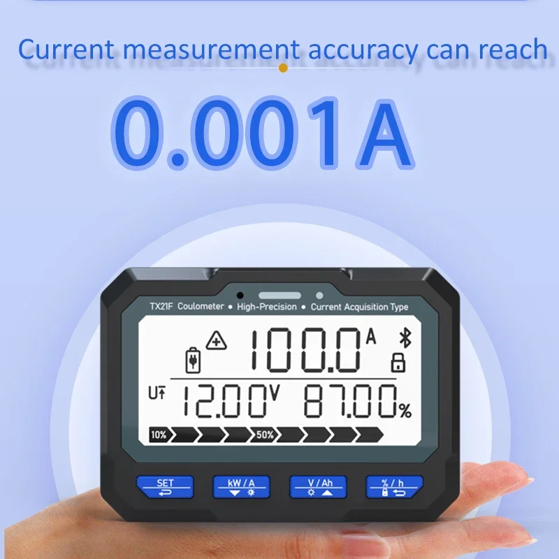 50A/100A/350A TX21 Coulomb Meter Android Bluetooth Power Display Meter Battery Level Tester Coulometer Power Display Monitor