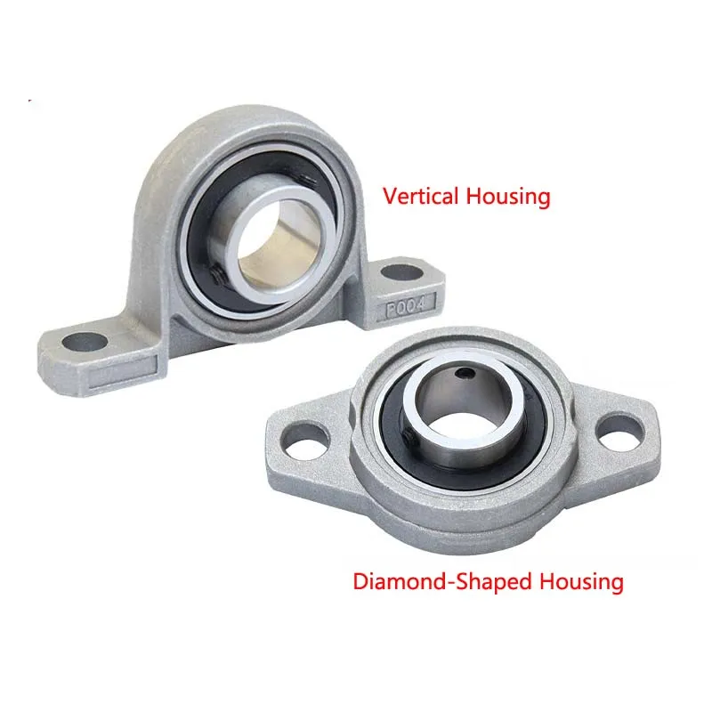 Vertical /Diamond-shaped Bearing Housing Zinc Alloy Ball Bearing Housing Pillow Block Shaft Support I.D 8/10/12/15/17/20/25/30mm