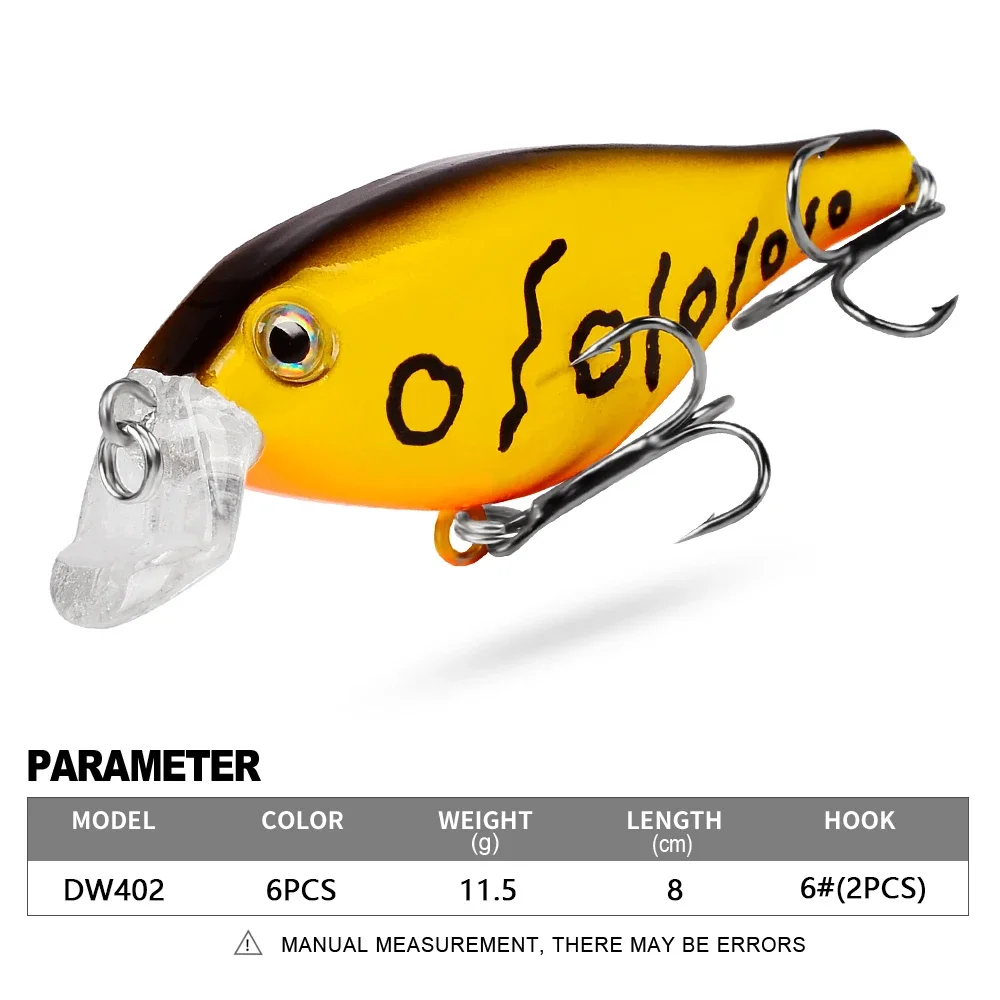 PROBEROS 1PCS Crankbait 8cm-11.5g Floating Fishing Lure Artificial Hard Bait Wobblers Topwater Minnow Bass Bait Fishing Tackle