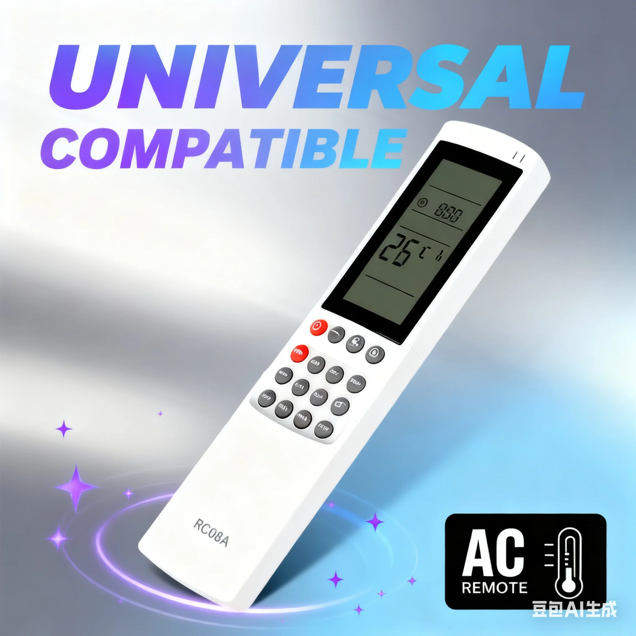AC Remote for Airwell/Electra/Gree - For RC08A, Universal Replacement, English Version, Anti-Drop
