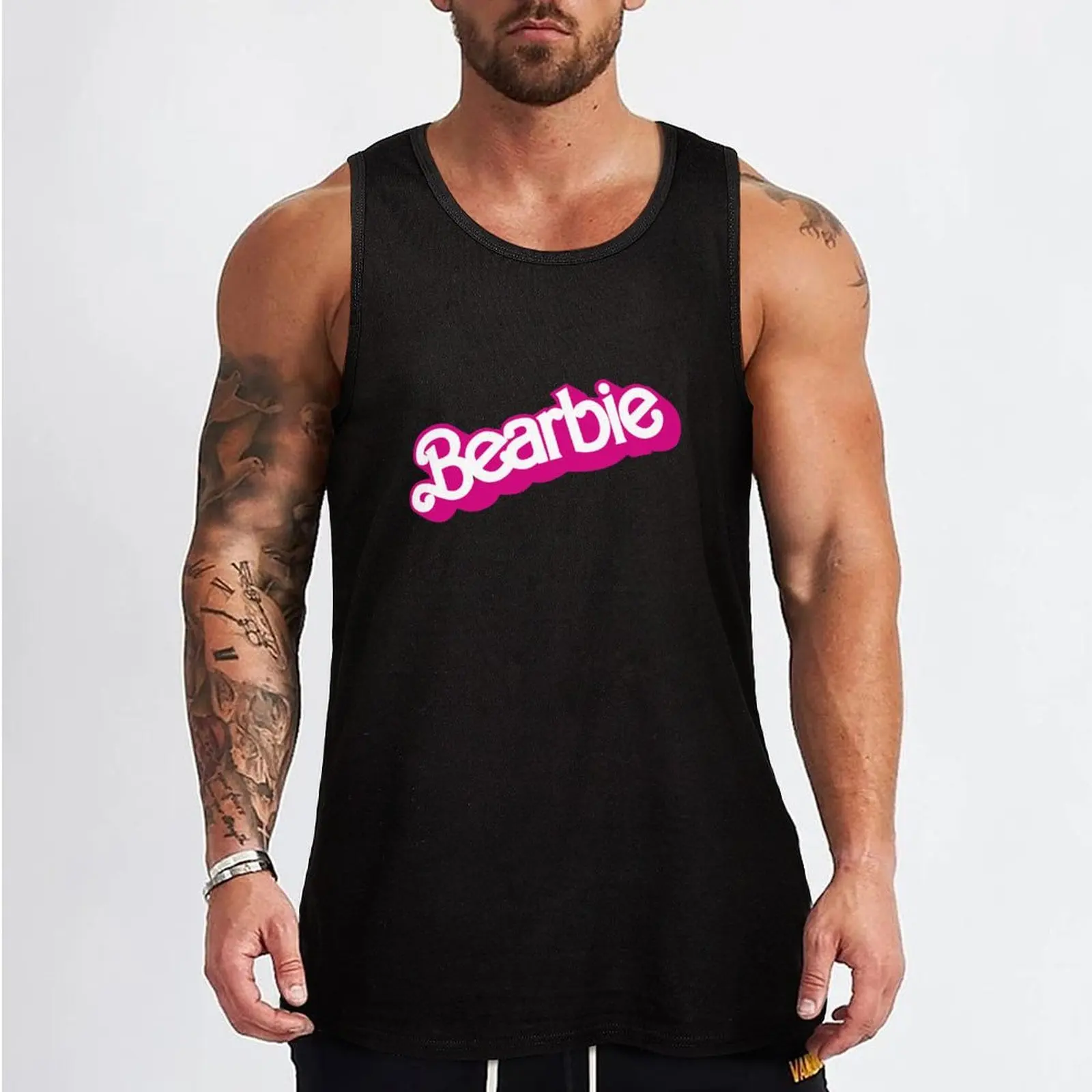 Bearbie Gay Bear Fun Logo Tank Top sleeveless tshirts for men gym t-shirts