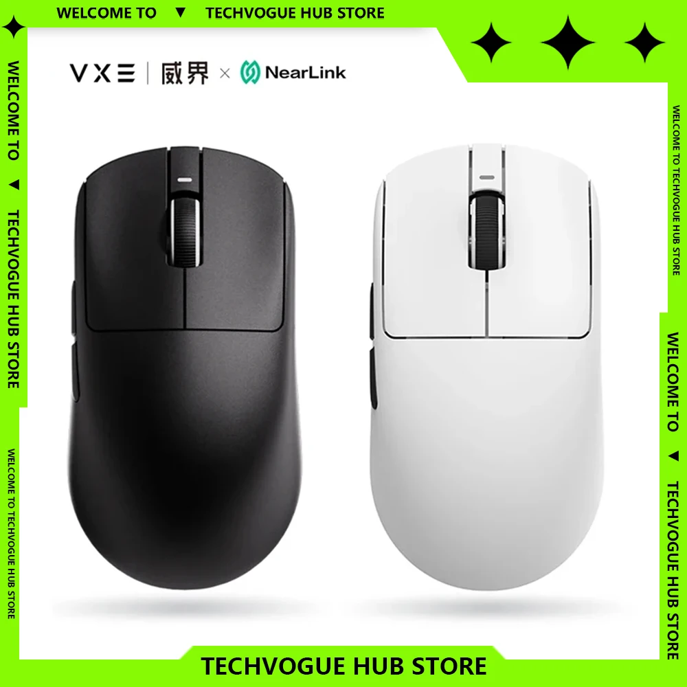 VXE Dragonfly R1 Nearlink Mouse PAW3395SE Three Mode 150H Long Battery Wireless Gaming Mouse Customized PC Gamer Christmas Gifts