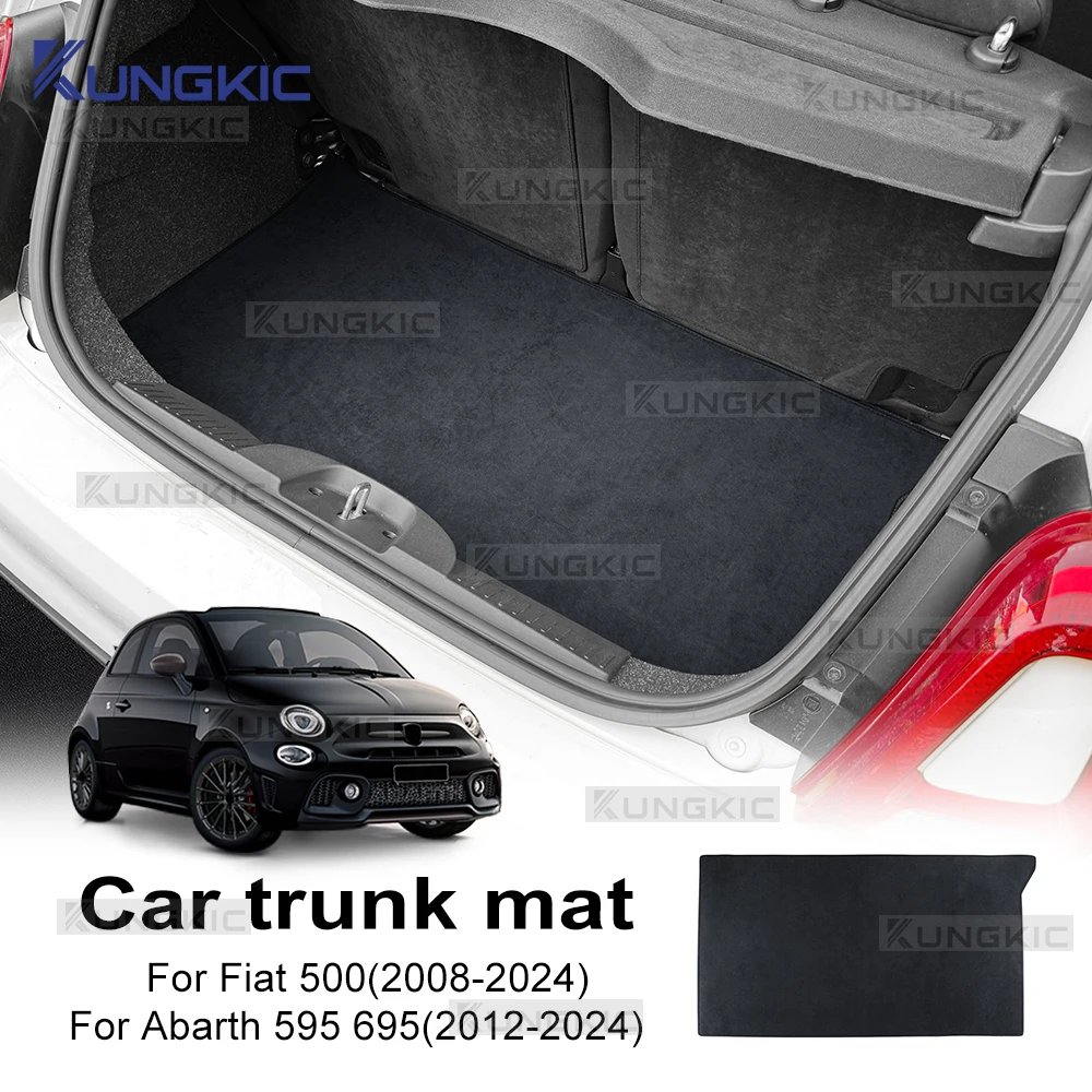 

Для Abarth 595 695 2012-2024 Fiat 500 2008-2024 Коврик в багажник автомобиля Пыленепроницаемый водонепроницаемый защитный коврик LHD RHD Автомобильный задний коврик