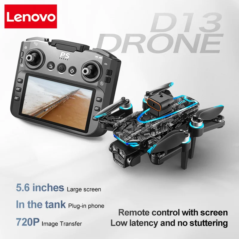 Lenovo D13 GPS Drone 8K Triple-Camera Aerial HD Optical Flow Intelligent Obstacle Avoidance Foldable Brushless Motor VR Drone