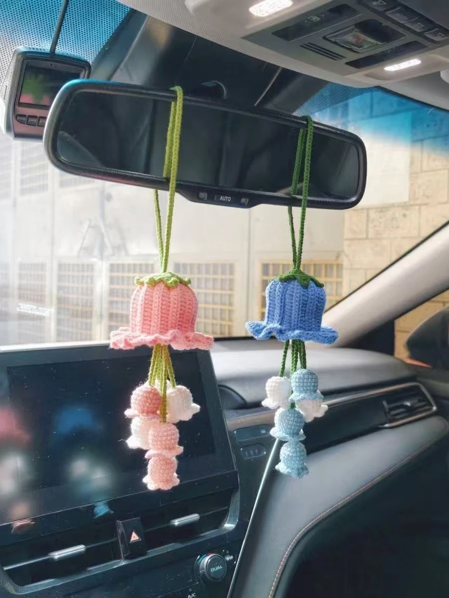 kit-de-material-para-croche-diy-enfeite-artesanal-de-campainha-para-carro-decoracao-criativa-para-automoveis-com-fio-e-agulha
