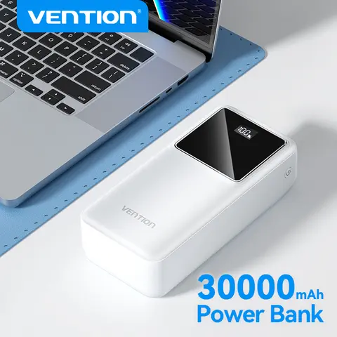 Vention 30000mAh Power Bank USB Tipo C PD Carica rapida Caricabatteria esterno portatile da 22,5 W per MacBook Laptop Tablet iPhone