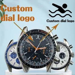 Custom logo watch vk63 case nh35 custodie nh36 dial japan quartz chronograph watch VK63 movement nh36 case electronic multifunzione