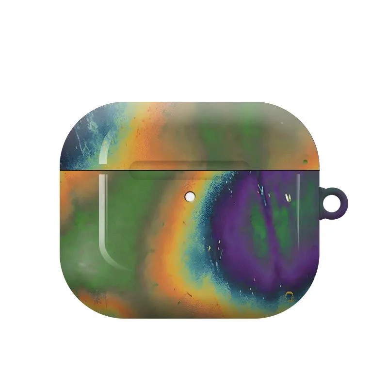 

Beautiful Green Aurora Oil Painting AirPods2 3 Pro2 Earphone Case Suitable for Anti Drop and Anti Loss Earphone Protective Cover