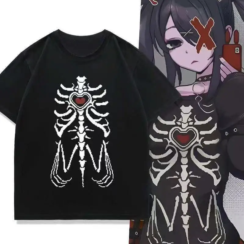 

Game NEEDY GIRL OVERDOSE T-Shirt Manga Graphic Tee Cosplay Lolita Women Cute Top Short Sleeve Summer Kawaii Clothes Uniform New