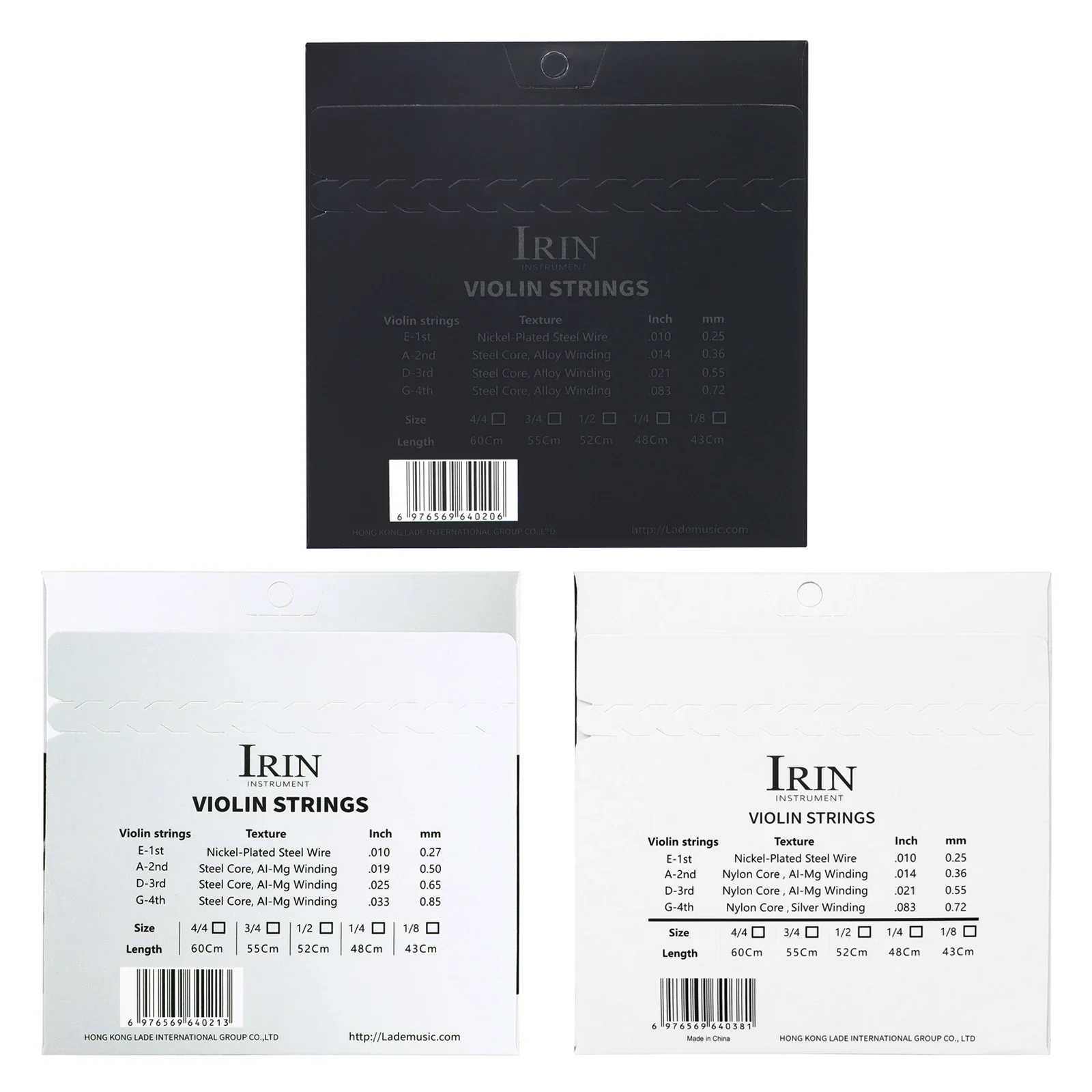 IRIN Violin Strings Professional Violin Fiddle String E-A-D-G 4/4 Violin Accessories High-Quality Core Musical Instrument Parts