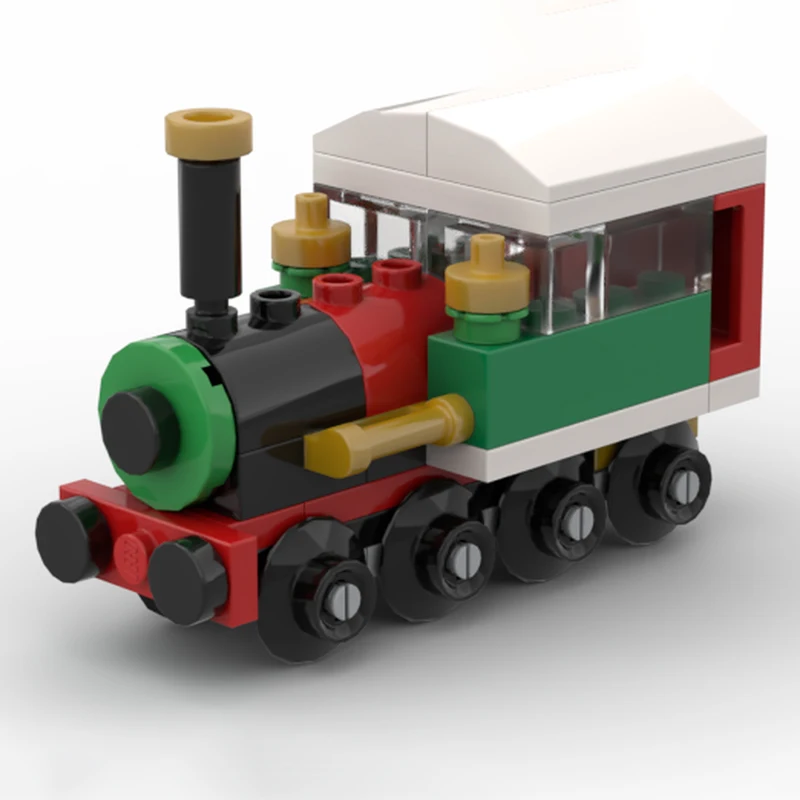 

49PCS MOC Winter Christmas Train Extended Holiday Model Modular Building Blocks DIY Toy for Kids Festive Decoration Gift