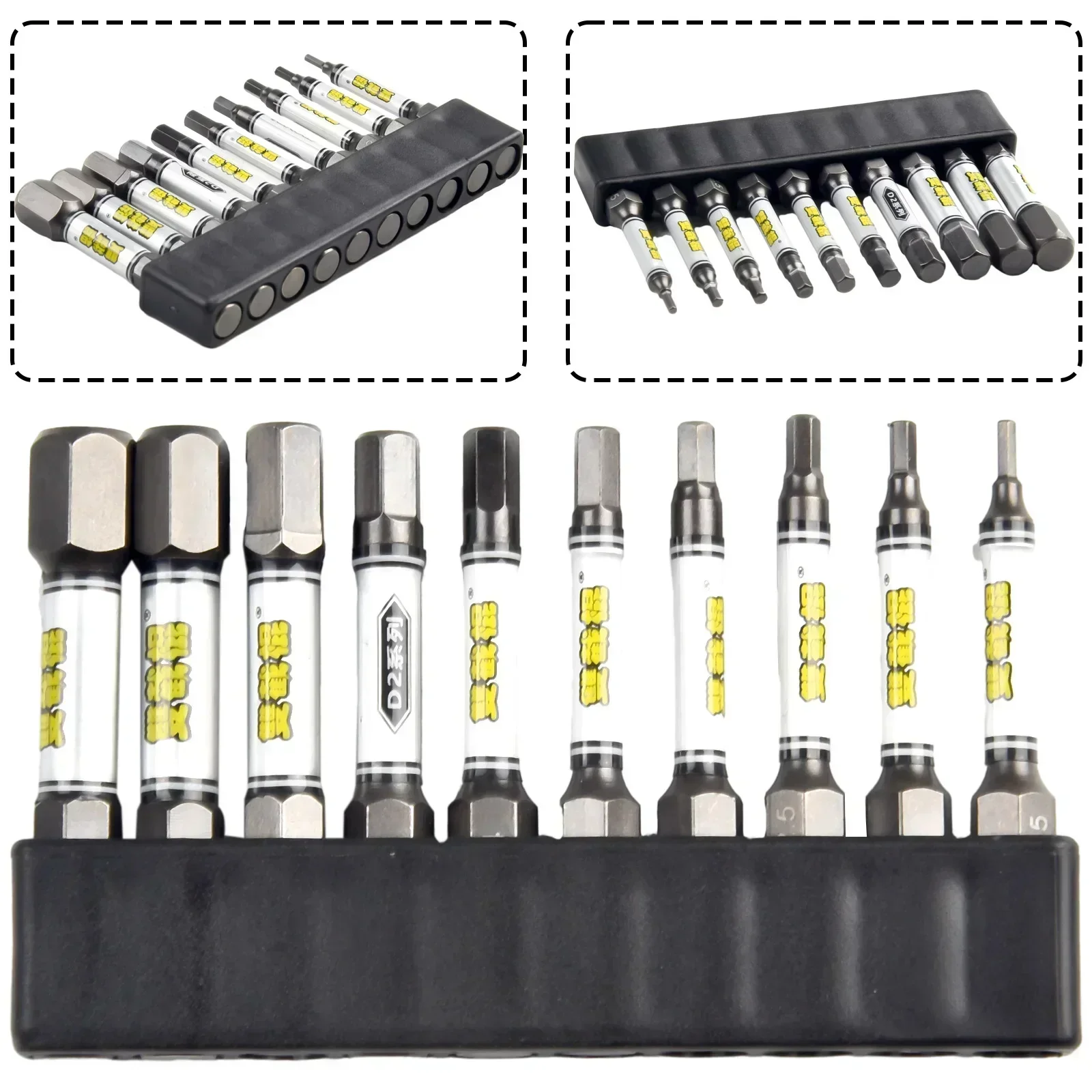 1/4 Screwdriver Bit Set Magnetic Impact Cross Hexagonal Torx With Bit Holder For Socket Switch Power Universal Screwdriver Tool