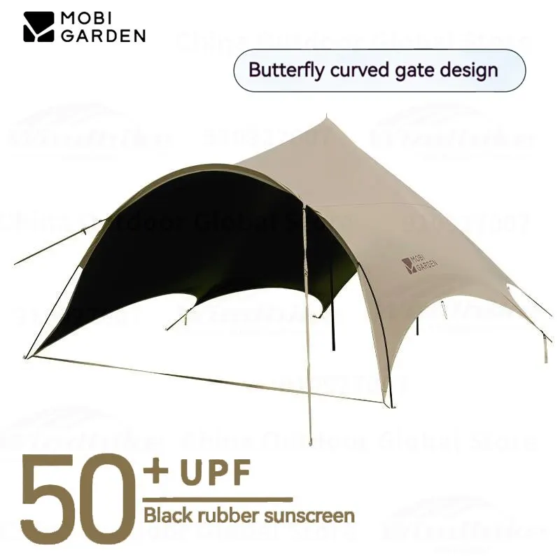 MOBI GARDEN Camping Tent Picnic Anti-vinyl Canopy Rain Anti-ultraviolet 50+ Large-size Tunnel-type Oxford Guanting A270 Outdoor