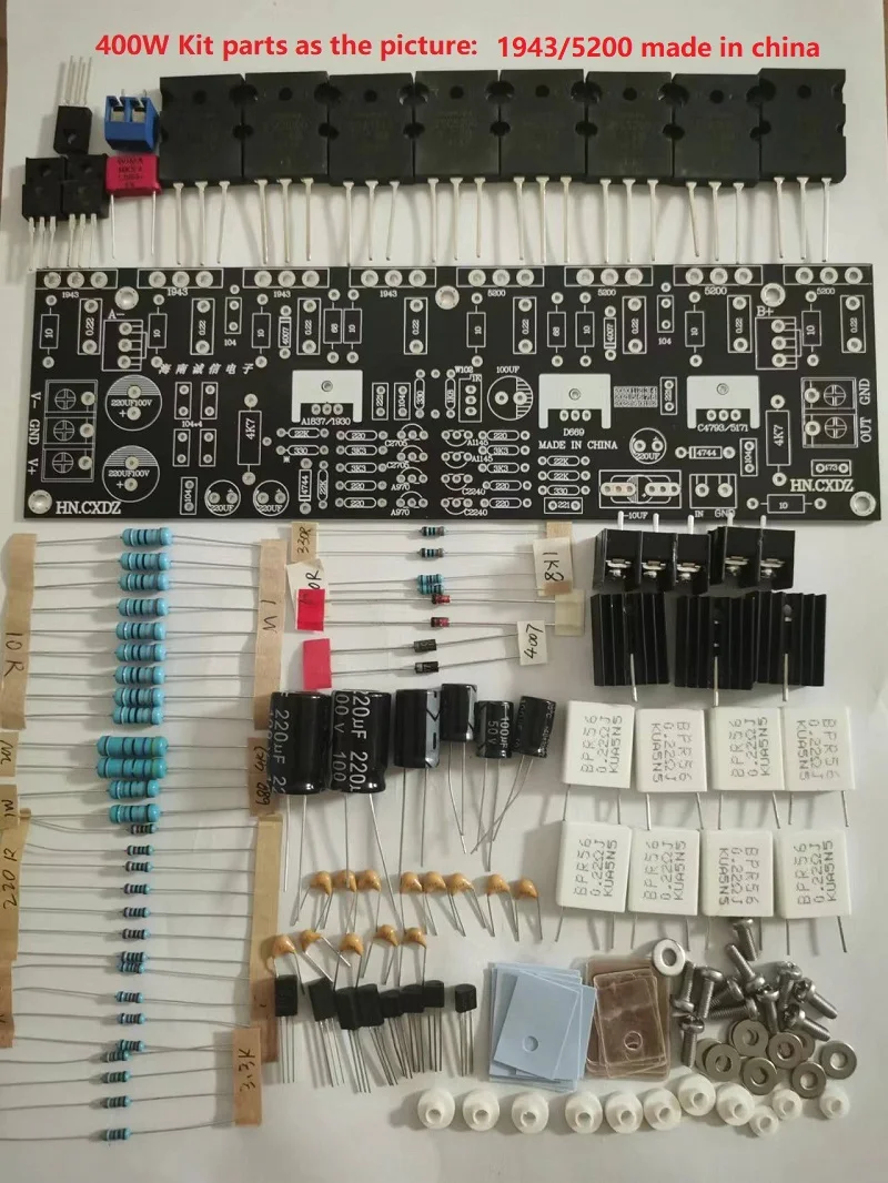 Stage Amplifier 800W Leistungsverstärker Board – Stereo/mono, Für PA-Anlagen, Mit Kühlkörper