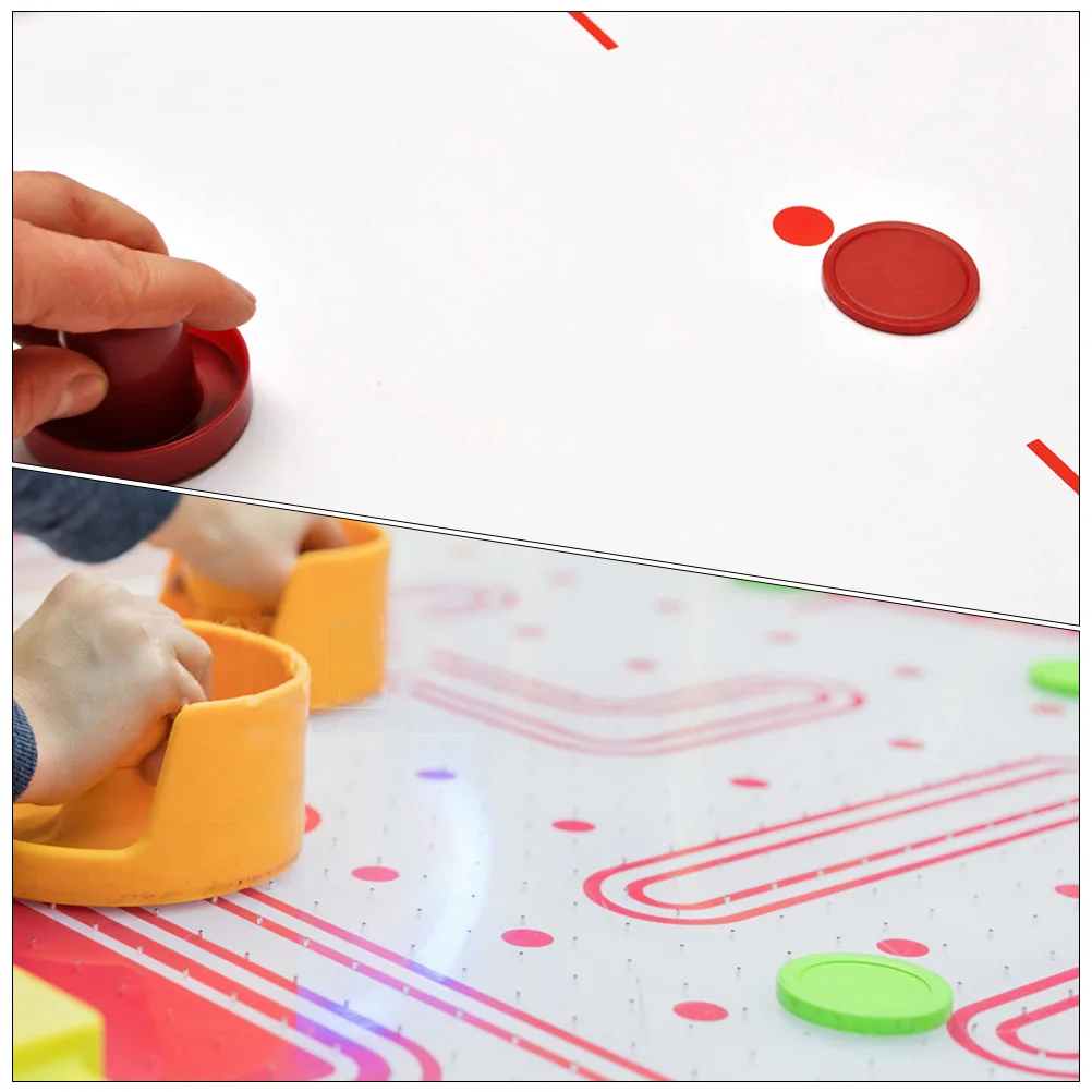 

4Pcs Hard Plastic Air Hockey Pucks Continuous No Break Bright Color Style Tables Bar Billiards Video Rooms