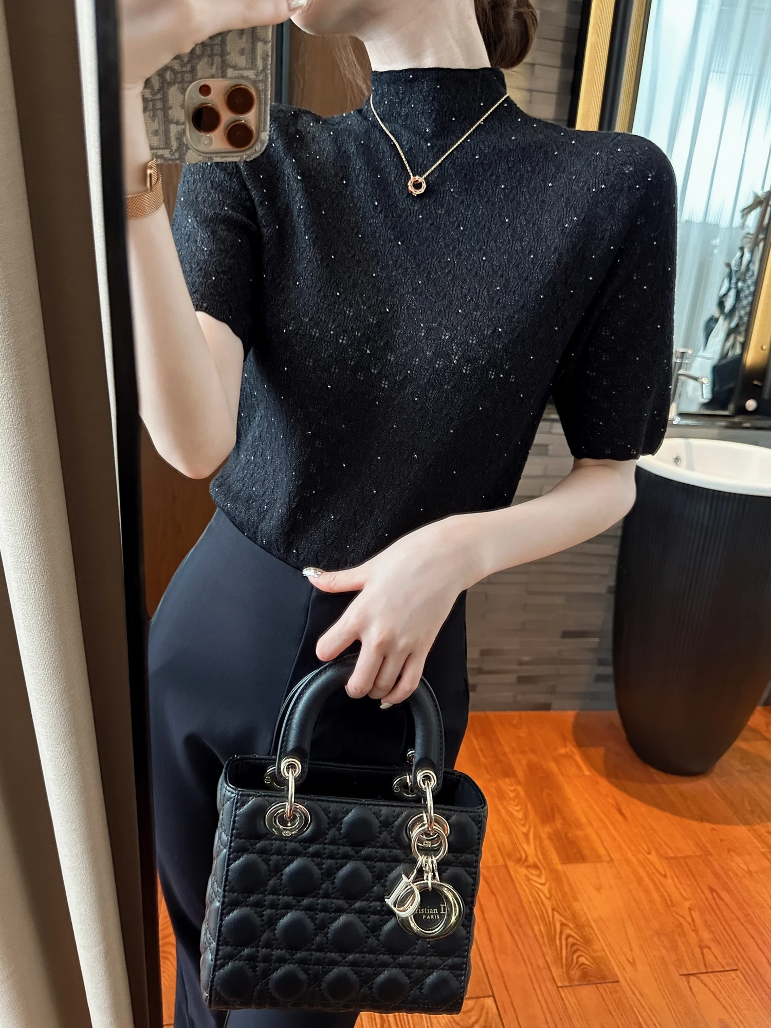 

Ele iny Woolen Knitted Sweater Casual Sle Slim Fit ort Sve High Collar Non Deformable Daily Wear for Ladies