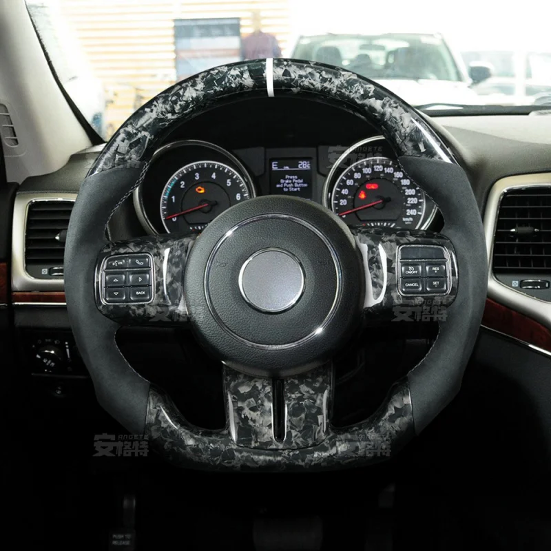 

For Jeep Wrangler Old Model Retro Real Carbon Fiber Sport Steering Wheel (Custom Modified Part)